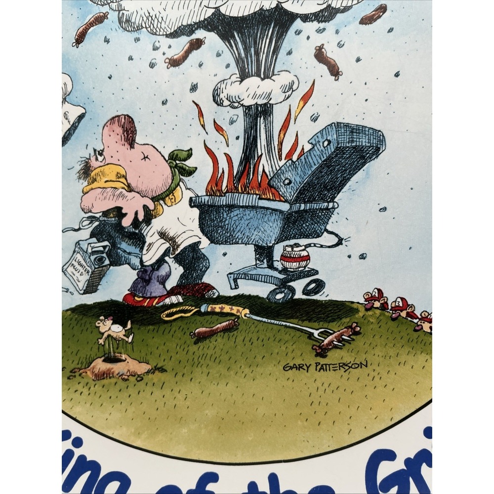 King of the Grill - 13" BBQ Plate by Gary Patterson - Picture 2 of 6
